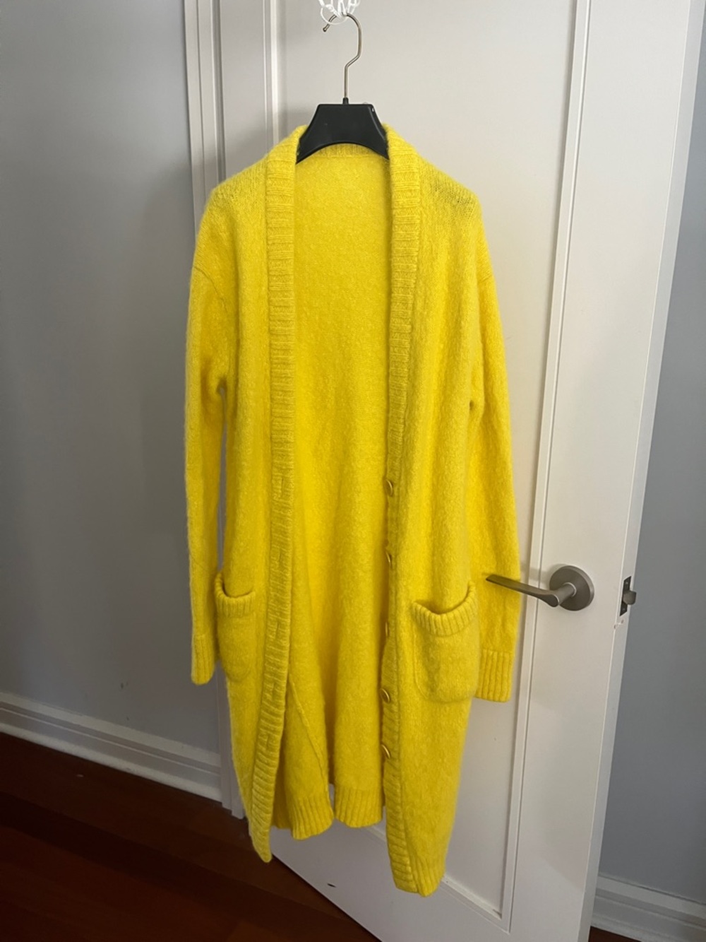 Tibi Bright Yellow Open-Front Cardigan